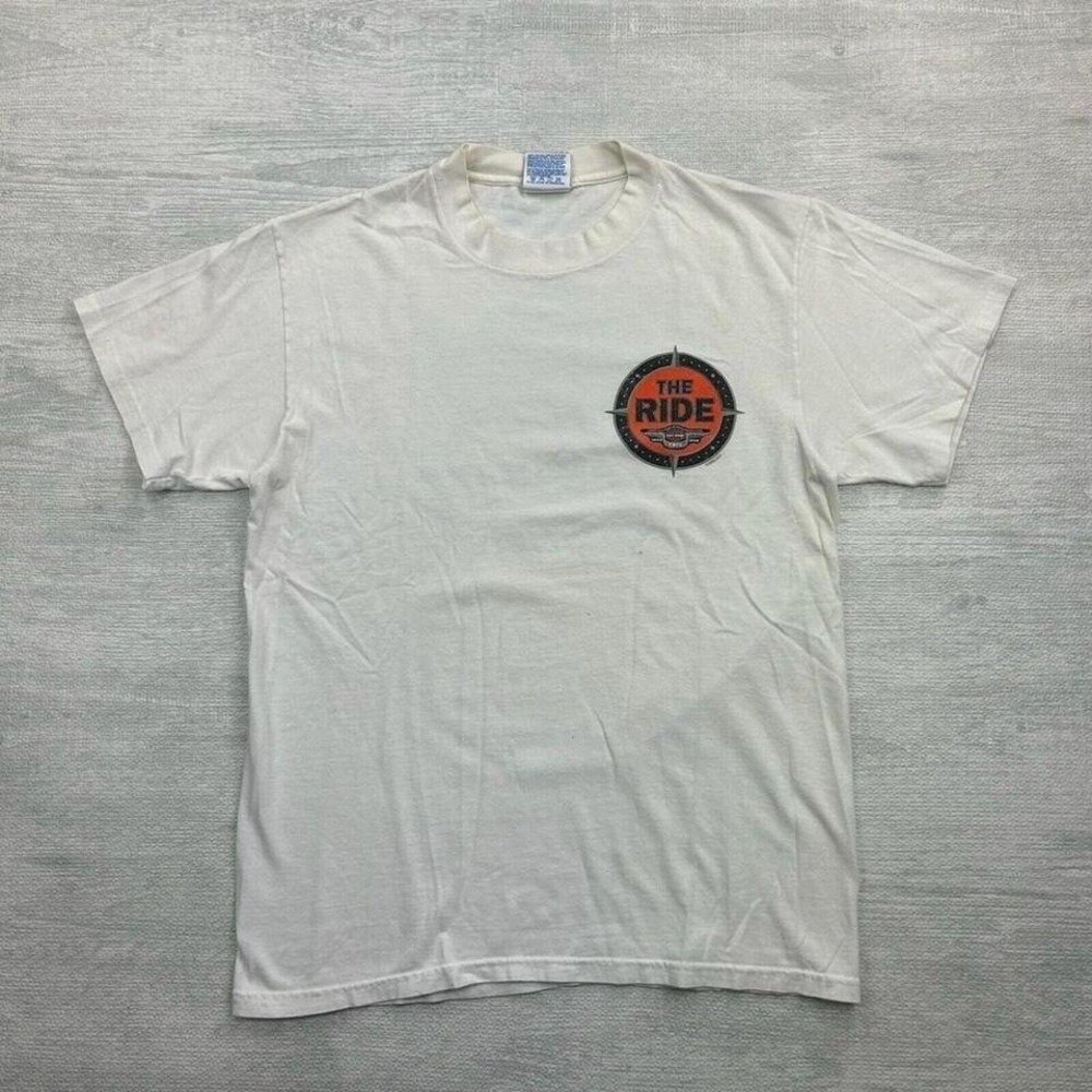 Vintage Harley Davidson Shirt Adult M White Biker Motorcycle The Ride America